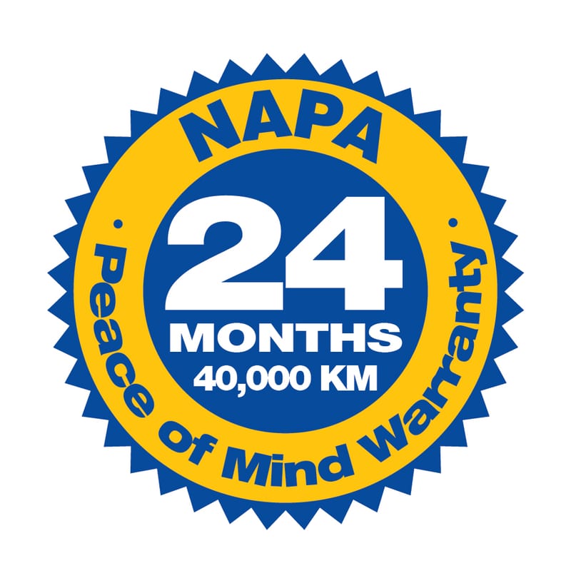 NAPA Peace of Mind Warranty - 24 Months / 40,000 KM